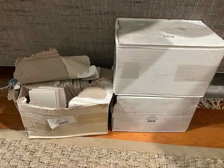 Photo of free Three boxes of ivory tiles (Columbia Heights) #2