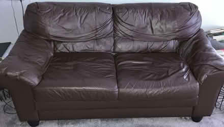 Photo of free Leather 2 Seater Settee (Purley CR8) #2
