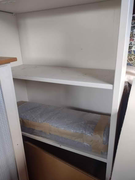 Photo of free Tall cream painted wooden bookshelf (Eaton Bray LU6) #1
