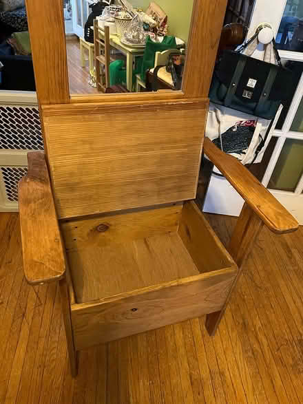 Photo of free Mirror back chair w. storage (Mortimer & Coxwell) #3