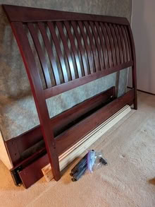 Photo of free Solid wood queen bedframe #1