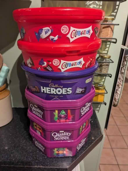 Photo of free 6x plastic chocolate tubs (Stanton CH63) #1