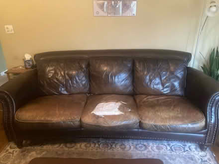 Photo of free leather couch (damaged) (Creve Couer) #1