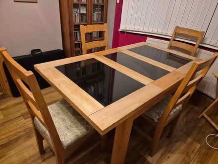 Photo of free Extending table & 4 chairs (Combs Ford IP14) #1