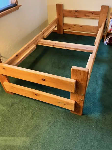 Photo of free Twin bed frame and mattress (NE Corvallis) #4