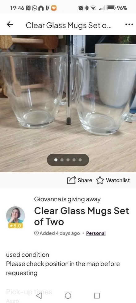 Photo of free Two glass mug (SW15 Putney Vale) #1
