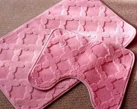 Photo of free Pink Bath and Pedestal Mat Set (Parkstone BH12) #1