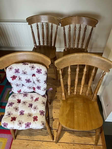Photo of free Kitchen chairs x4 plus cushions (Dublin 14) #1