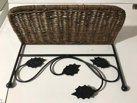 Photo of free Metal and Wicker Wall Shelf (Bridgeport, PA) #1
