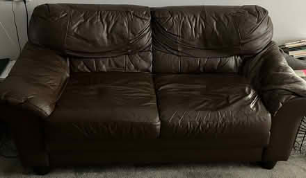 Photo of free Leather 2 Seater Settee (Purley CR8) #1