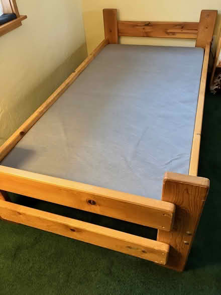 Photo of free Twin bed frame and mattress (NE Corvallis) #3