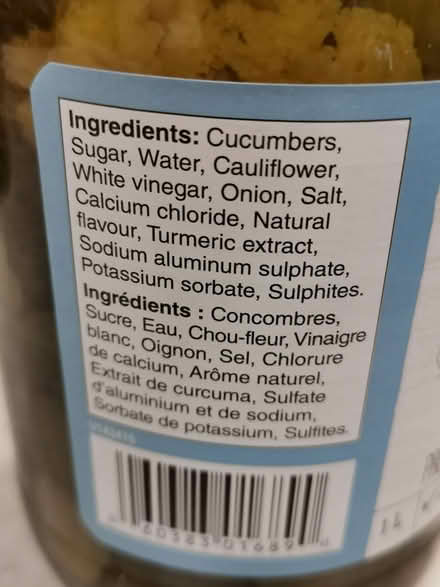 Photo of free Sweet Mixed Pickles 1l (Dow’s Lake) #2