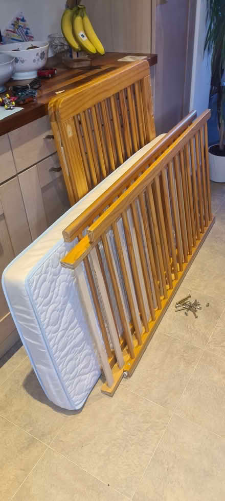 Photo of free Childs Cot and mattress (Crag Bank LA5) #2