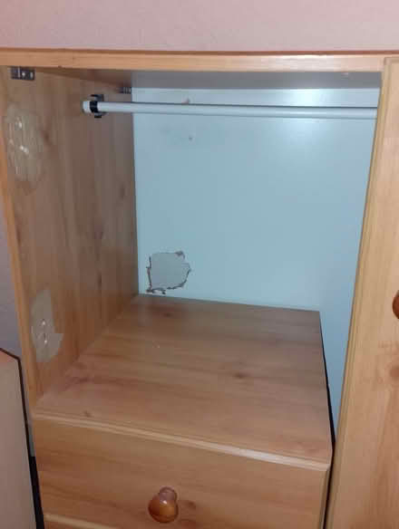 Photo of free Damaged small wood effect wardrobe (Harringay N4) #4
