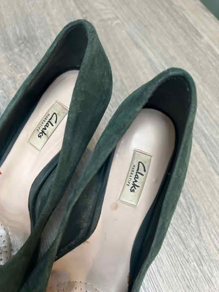Photo of free Clarks Narrative Dark Green Suede Platform Shoes. Size 8 (Southsea PO4) #2