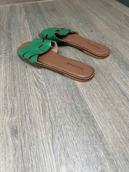 Photo of free Green Long Tall Sally crossover slip-on sandals. Size 8 (Southsea PO4) #2