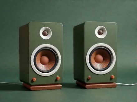 Photo of free 2 medium speakers brown (Frog Island LE3) #1