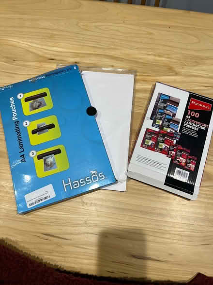 Photo of free 100+ laminating pouches A4 and A5 (Coleridge Ward CB1) #1