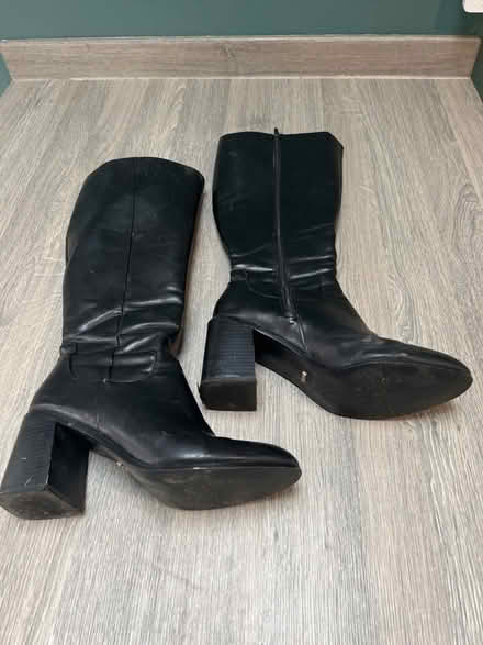 Photo of free Black Leather Knee High Boots. Size 8 (Southsea PO4) #1