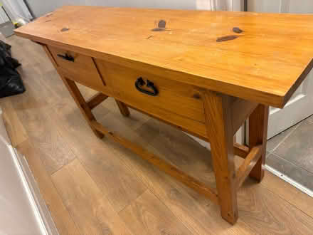 Photo of free Console Table in solid pine with two big drawers (Toxteth L3) #1