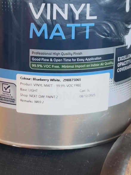 Photo of free Dulux Paint. Blueberry White (Vauxhall SW8) #2