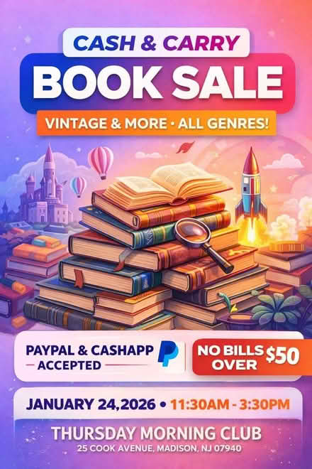 Photo of Booksale Saturday 1/24 (Madison, NJ) #1