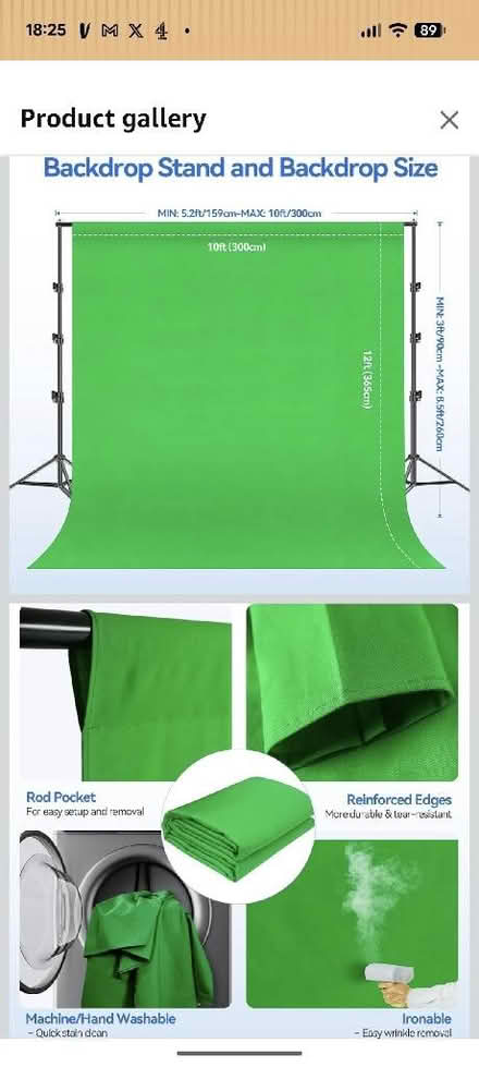 Photo of free Studio photo back drop green and white (GU14) #1