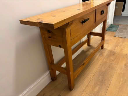 Photo of free Console Table in solid pine with two big drawers (Toxteth L3) #2