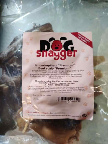 Photo of free Beef scalp dog treats (Markinch KY7) #1