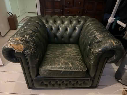 Photo of free Green chesterfield arm chair (Gospel Oak NW3) #1