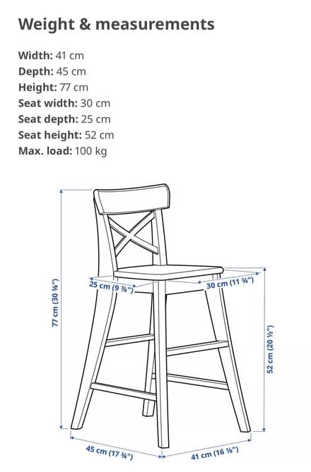 Photo of free IKEA INGOLF junior chair (Welling DA7) #2