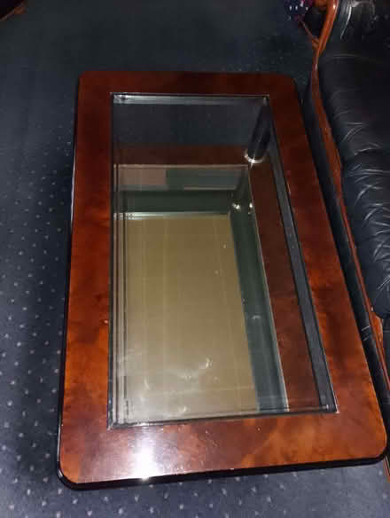 Photo of free Shiny coated wood, glass top coffee table (Harringay N4) #4