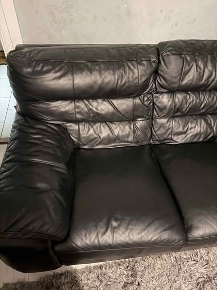 Photo of free Right facing leather corner sofa (Kennington) #3