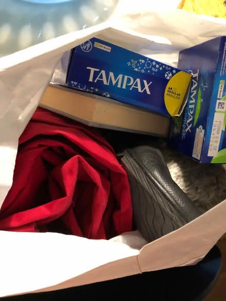 Photo of free Clothes books shoes feminine products and kitchen scale (Sandhills OX3) #1