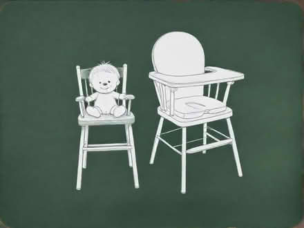 Photo of High/low chair with a tray for grandchild visits (Barnby Dun DN3) #1