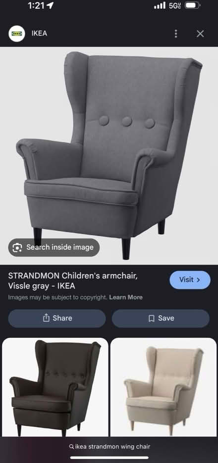 Photo of free IKEA strandmon wingback chair (Andersonville /Ravenswood) #1