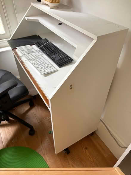 Photo of free Handmade wooden desk on casters and desk chairs. (Shotover OX3) #3