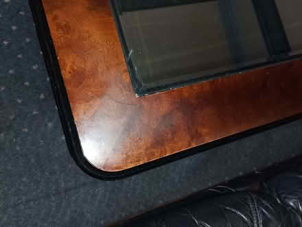 Photo of free Shiny coated wood, glass top coffee table (Harringay N4) #2