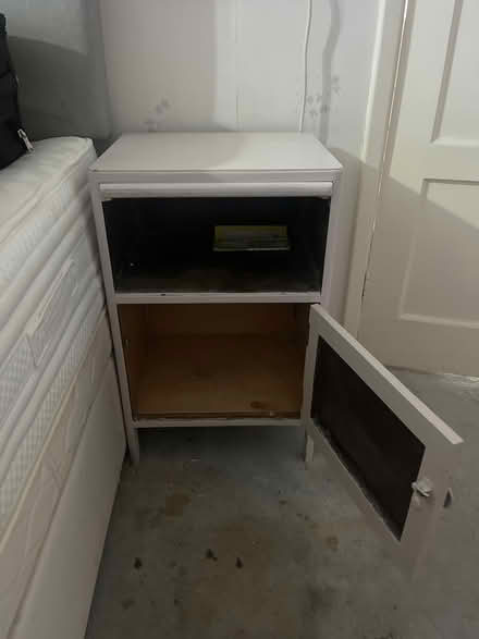 Photo of free Vintage bedside cabinet & pull out (North Bushey WD25) #1