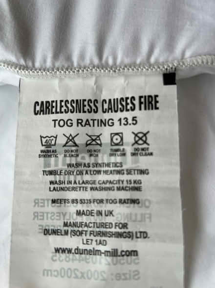 Photo of free Double Duvet, 13.5 tog (Ravenscourt Park W6) #3