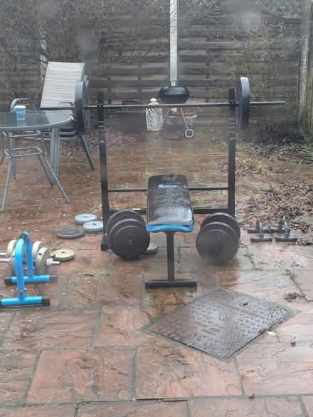 Photo of free Gym - bench press and dumbbells (UB5) #1