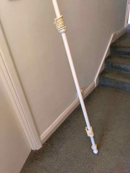 Photo of free White wooden curtain pole 2.2m (Walthamstow E17) #1