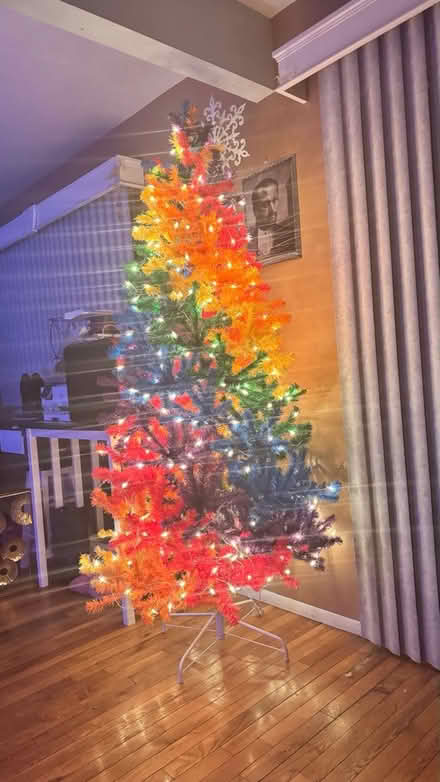 Photo of free 6.5 foot Rainbow Christmas tree (Bayside) #1