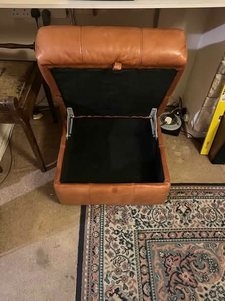 Photo of free Leather Footstool (North Bushey WD25) #1