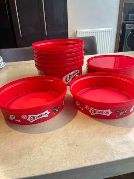 Photo of free Empty celebration tubs x8 (Heswall CH60) #2