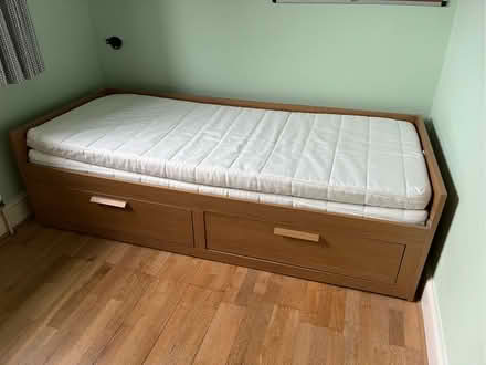 Photo of free Extendable single / double bed with built in drawers. (Warley CM14) #1