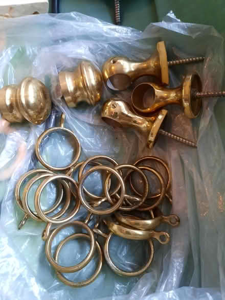 Photo of free Brass(?) Fixings for a pole plus ends and 16 rings (2.5cm) (Hollingdean BN1) #3