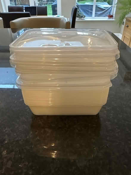 Photo of free 12 x stacking plastic containers (Southfields SW19) #2