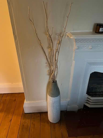 Photo of free Cream Vase and twigs #2 (South Shepshed le12) #1