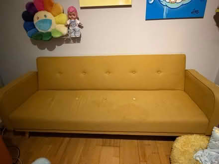 Photo of free Mustard Sofa Bed (Walthamstow, London) #1